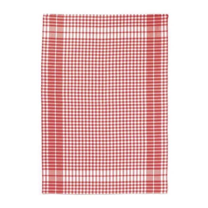 Winkler Petites Carreaux Viskestykke B 50 x L 70 cm - Bomuld - Rouge