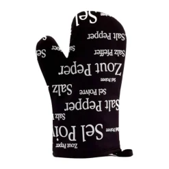 Winkler Sel&Poivre Ovnhandske B 15 x L 28 cm - Bomuld - Sort