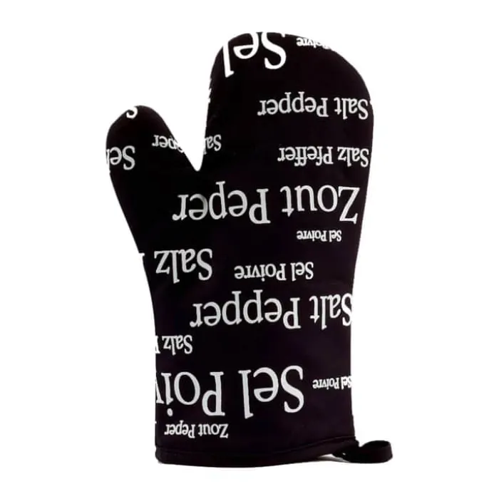 Winkler Sel&Poivre Ovnhandske B 15 x L 28 cm - Bomuld - Sort