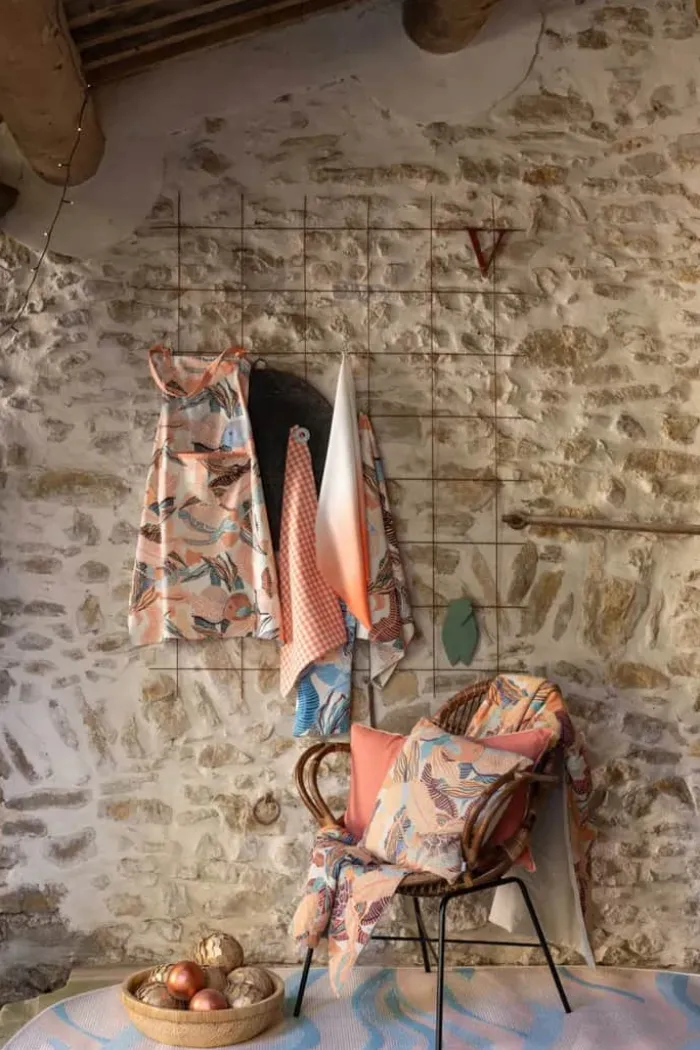 Winkler Tie&Dye Viskestykke- 6 stk. B 50 x L 70 cm - Bomuld - Peach