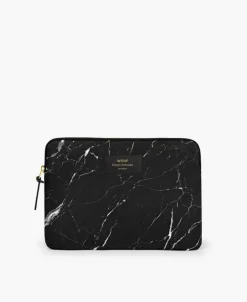 Wouf Black Marble iPad sleeve H 16,9 x 24 cm - Sort marmor