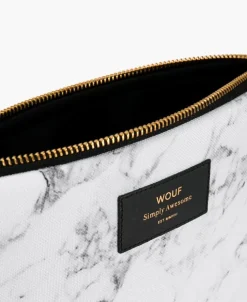 Wouf White Marble iPad sleeve H 16,9 x 24 cm - Hvid marmor