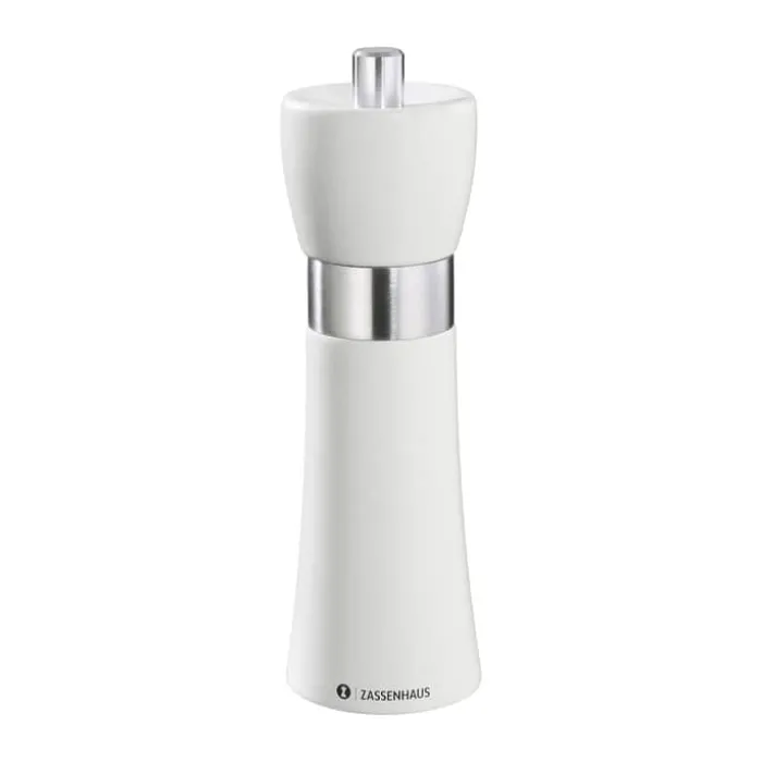 Zassenhaus Hamborg Saltkværn H 18 cm - Bøgetræ/rustfrit stål - Hvid