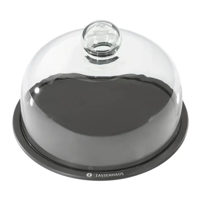 Zassenhaus Osteklokke Ø 23 cm - Papir komposit/glas - Sort/klar