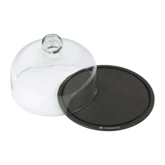 Zassenhaus Osteklokke Ø 23 cm - Papir komposit/glas - Sort/klar