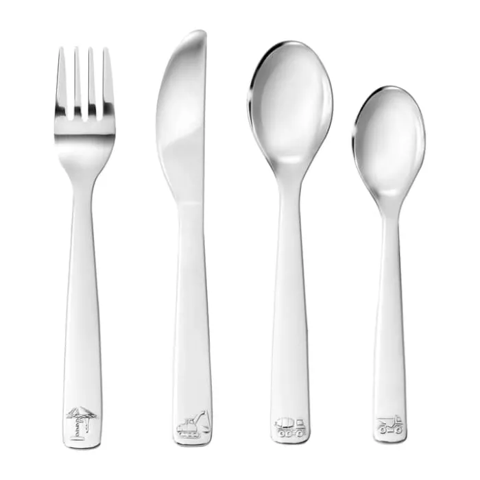 Zilverstad Børnebestik - 4 dele L 21,5 cm - Rustfrit stål