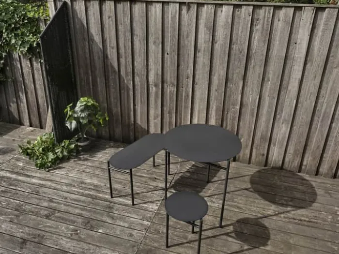 Zone Disc Bænk H 45 x B 33 x L 80 cm - Stål - Black