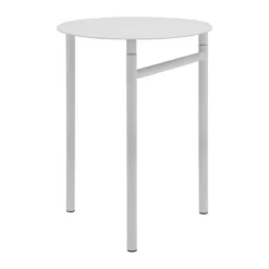 Zone Disc Skammel H 45 cm - Stål - Soft Grey