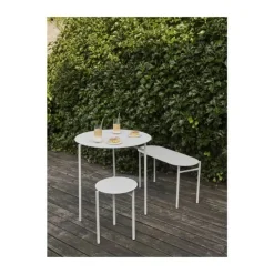 Zone Disc Skammel H 45 cm - Stål - Soft Grey