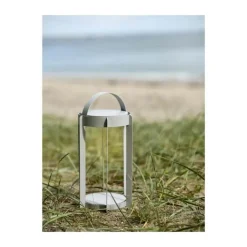 Zone Firefly LED Lanterne H 30 x Ø 19 cm - Aluminium - Soft Grey