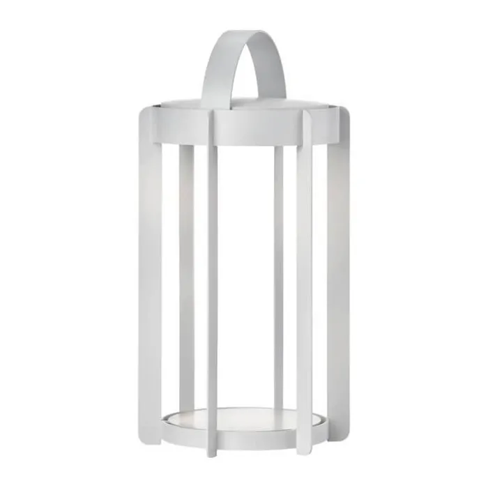 Zone Firefly LED Lanterne H 30 x Ø 19 cm - Aluminium - Soft Grey