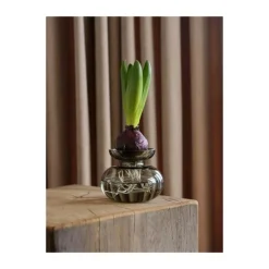 Zone Inu Vase H 9 cm - Glas - Smoked Grey