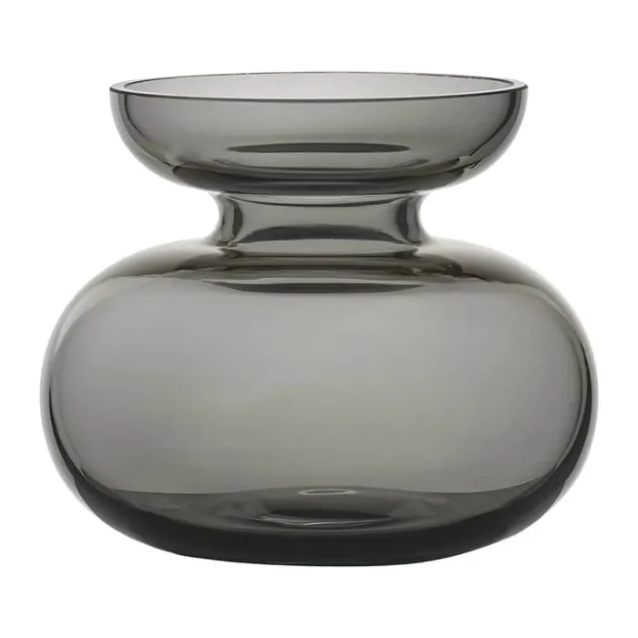 Zone Inu Vase H 9 cm - Glas - Smoked Grey