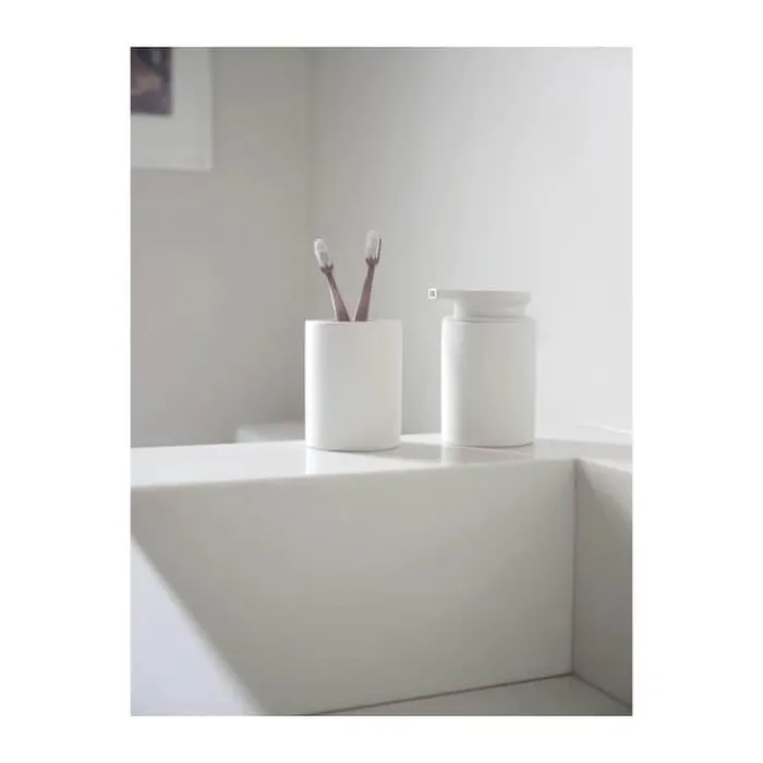 Zone Karma Tandbørstekrus H 10 cm - Stentøj - Hvid