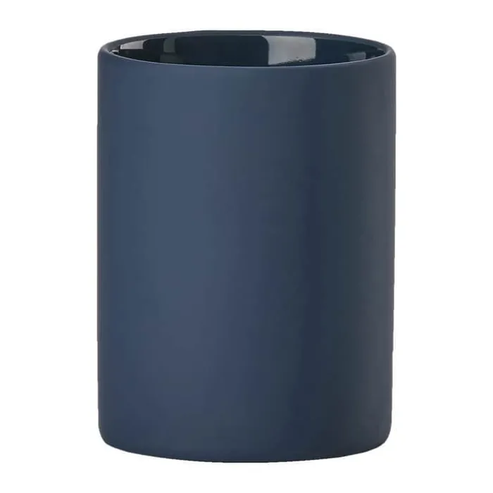Zone Karma Tandbørstekrus H 10 cm - Stentøj m. softtouch - Royal blue