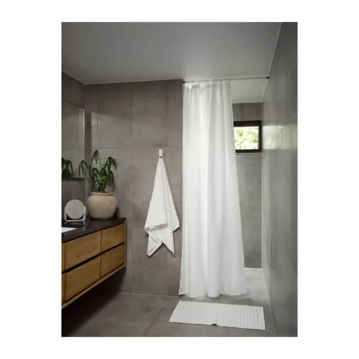 Zone Lux Badeforhæng B 180 x L 220 cm - Polyester - Hvid