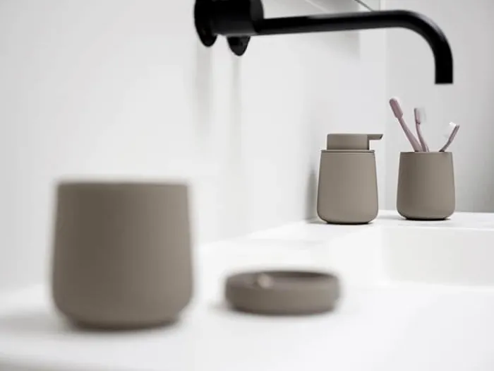 Zone Nova One Tandbørstekrus H 10 cm - Stentøj - Taupe