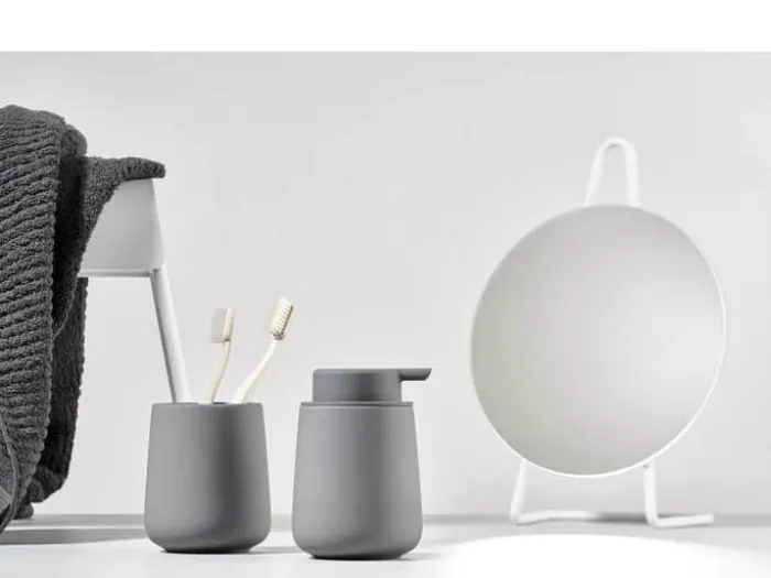 Zone Nova One Tandbørstekrus H 10 cm - Stentøj m. softtouch - Gull grey