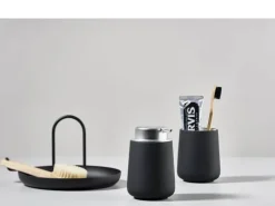 Zone Nova Sæbedispenser H 11 cm - Porcelæn - Sort