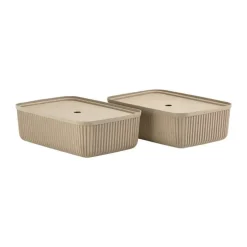 Zone Pulp Opbevaringsboks H 15 x B 32 x L 48 cm - Papir - Natural Brown