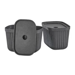 Zone Pulp Opbevaringsboks H 15 x B 15 x L 23 cm - Papir - Black