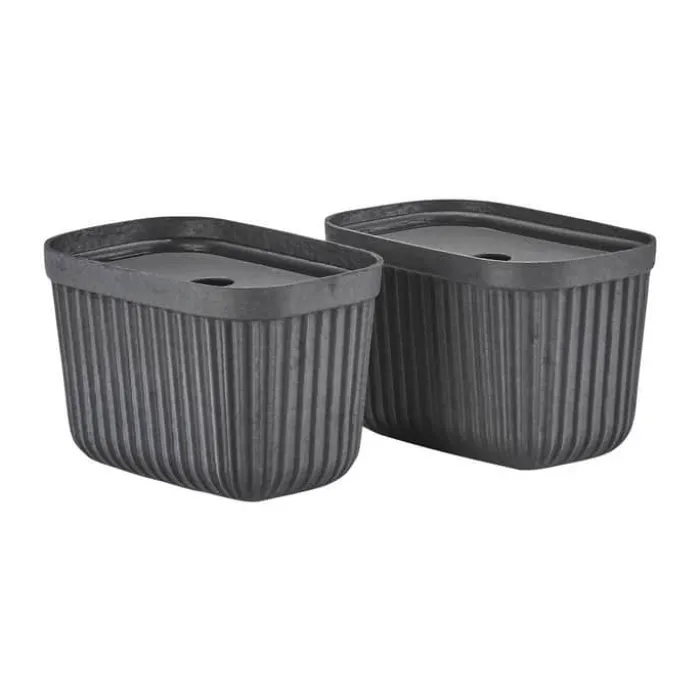 Zone Pulp Opbevaringsboks H 15 x B 15 x L 23 cm - Papir - Black