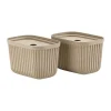 Zone Pulp Opbevaringsboks H 15 x B 15 x L 23 cm - Papir - Natural Brown