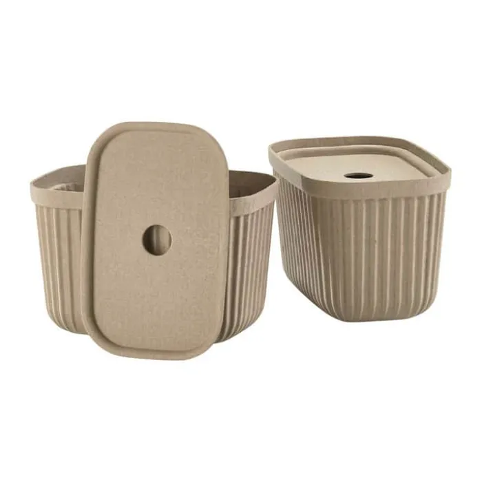 Zone Pulp Opbevaringsboks H 15 x B 15 x L 23 cm - Papir - Natural Brown