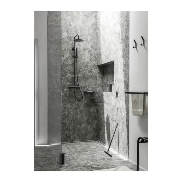 Zone Rim Bruseskraber m. holder L 52 cm - Silikone/metal - Sort