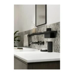 Zone Rim Sæbedispenser Ø 8,7 x H 14,4 cm - Aluminium/ABS-plastik - Sort