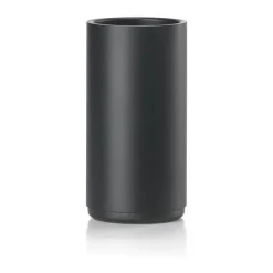 Zone Rim Tandbørstekrus Ø 7 x H 13,6 cm - Aluminium/ABS-plastik - Sort