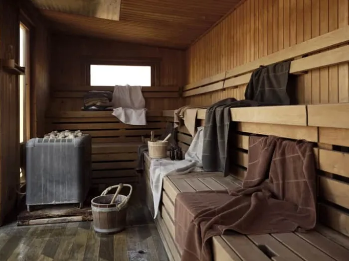 Zone Sauna Badehåndklæde B 70 x L 140 cm - Bomuld - Camel