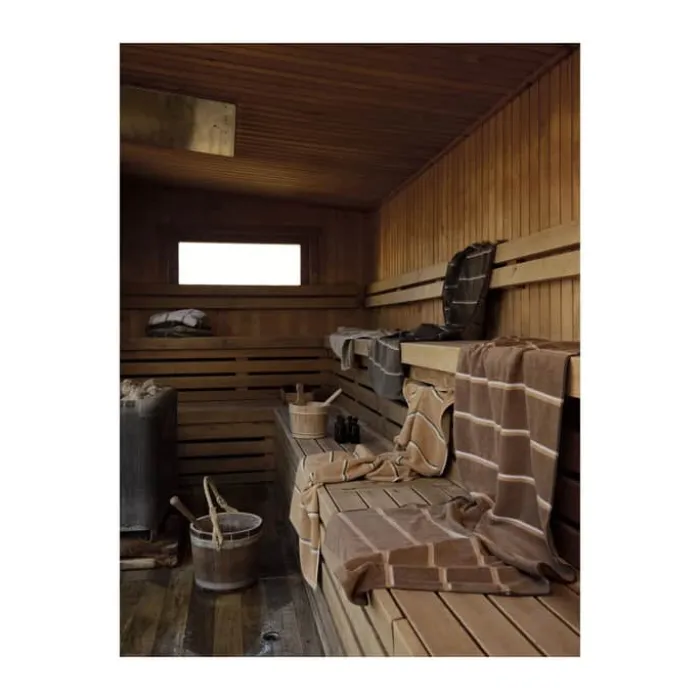 Zone Sauna Håndklæde B 70 x L 140 cm - Bomuld - Brun