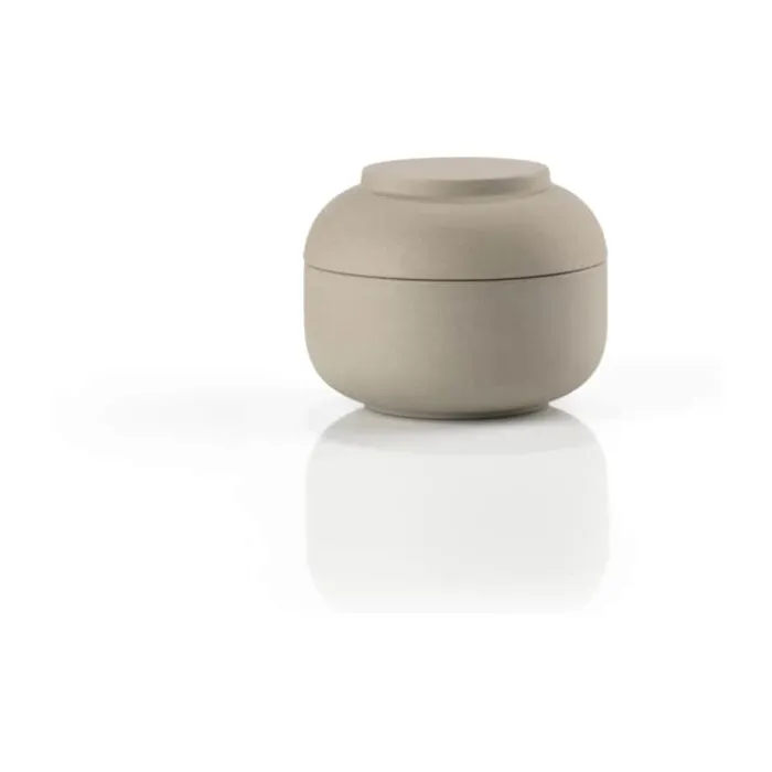 Zone Sensu Krukke med låg H 9 x B 6,5 cm - Stentøj - Taupe