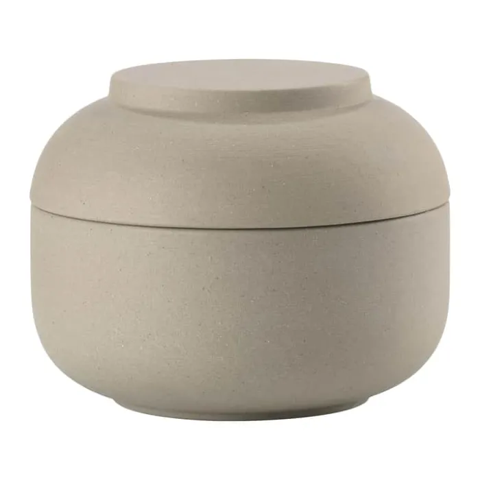 Zone Sensu Krukke med låg H 9 x B 6,5 cm - Stentøj - Taupe
