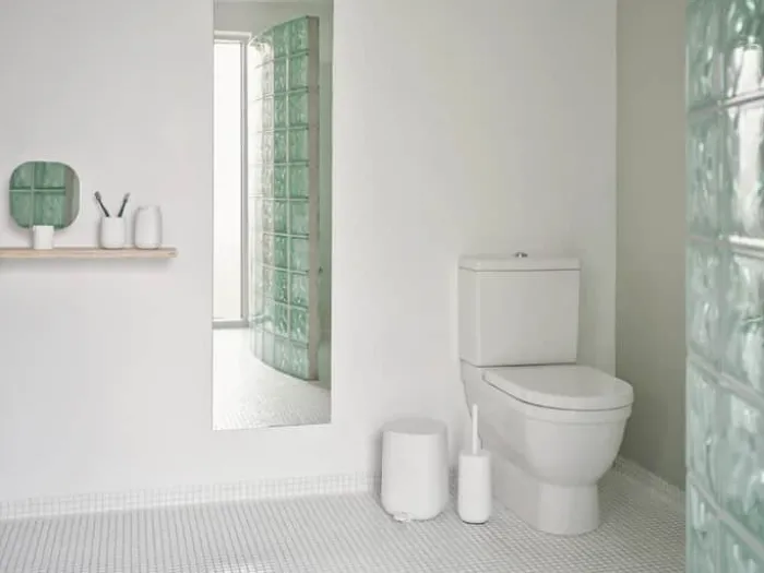 Zone Time Bordspejl H 26,5 x B 6 x L 20 cm - Beton/glas - Hvid