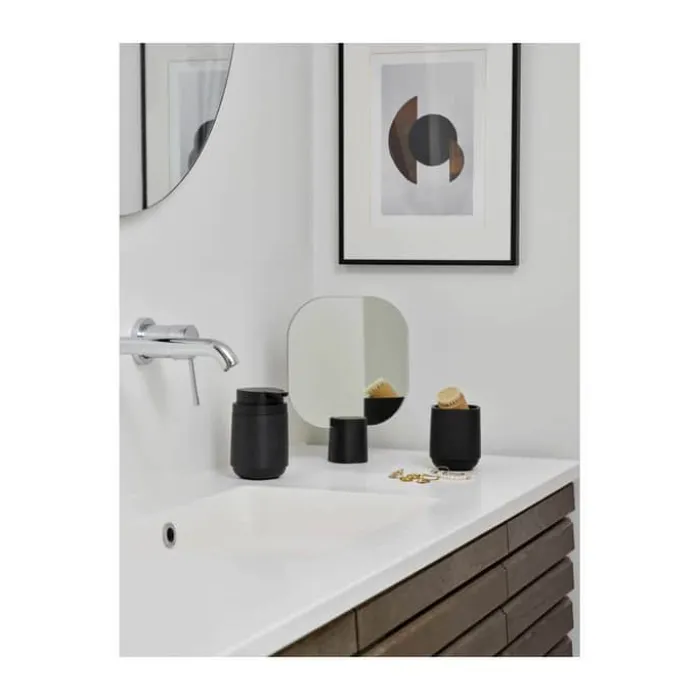 Zone Time Bordspejl H 26,5 x B 6 x L 20 cm - Beton/glas - Sort