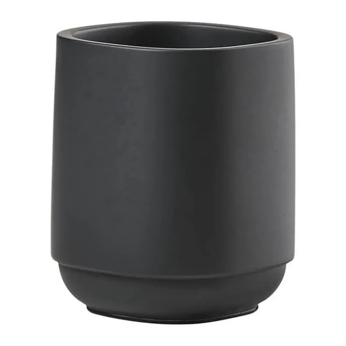Zone Time Tandbørstekrus H 9,8 cm - Beton/ABS plastik - Sort
