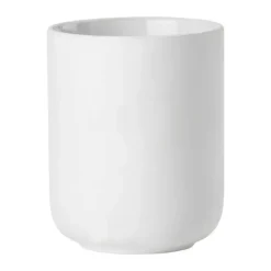 Zone Ume Tandbørstekrus H 10,3 cm - Stentøj m. soft touch - Hvid