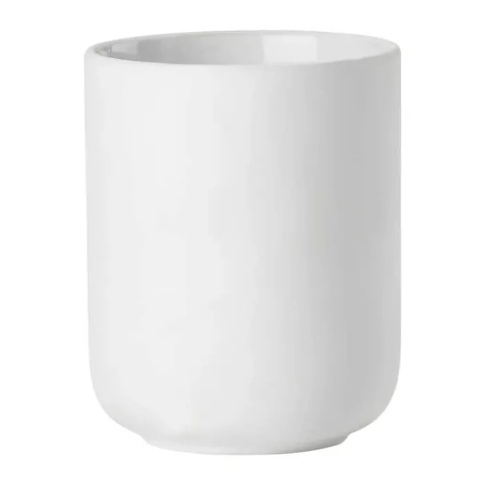 Zone Ume Tandbørstekrus H 10,3 cm - Stentøj m. soft touch - Hvid