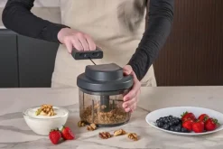 Zyliss Easy Pull Foodprocessor B 13,4 x L 14,1 cm - Japansk stål/ABS plastik - Grå