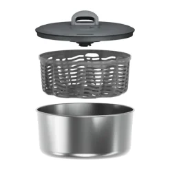 Zyliss Easy Spin Salatslynge Ø 23 x H 12 cm - Rustfrit stål/polypropylen/silikone - Grå