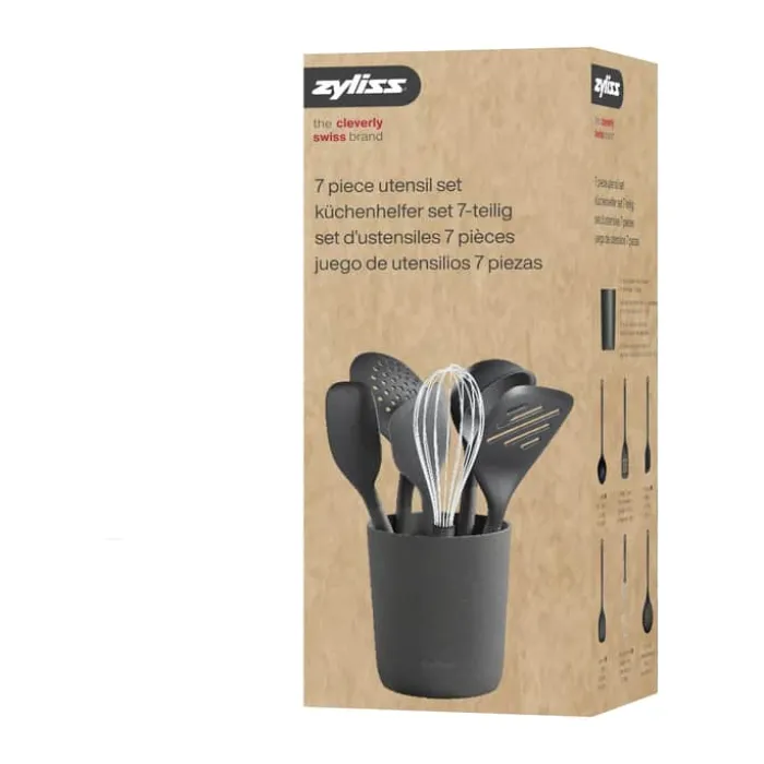 Zyliss Redskabssæt - 7 dele Plastik/rustfrit stål/silikone - Beluga grey
